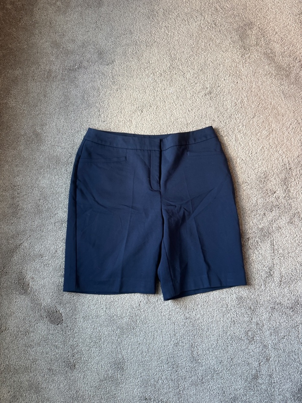 Chico’s Fabulously Slimming Shorts SIZE 1 Short (US 8) Blue Tailored Bermuda